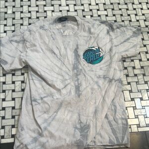Santa Cruz Skateboards Gray Tie-Dye Shirt